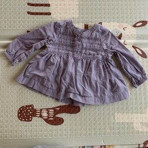 Baby girl long sleeve button-up top